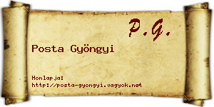 Posta Gyöngyi névjegykártya