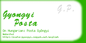gyongyi posta business card